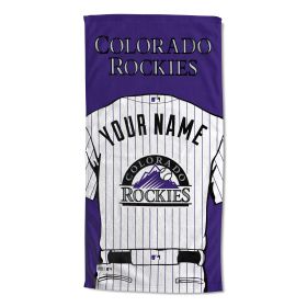 [Personalization Only] Colorado Rockies "Jersey" Personalized Beach Towel