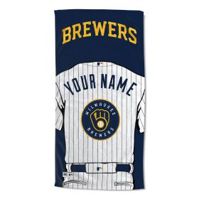 [Personalization Only] Milwaukee Brewers "Jersey" Personalized Beach Towel