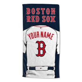 [Personalization Only] Boston Red Sox "Jersey" Personalized Beach Towel