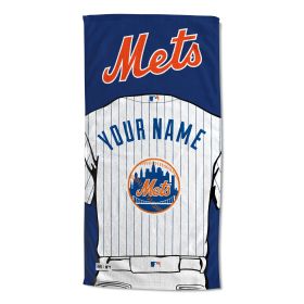 [Personalization Only] New York Mets "Jersey" Personalized Beach Towel