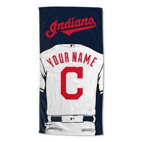 [Personalization Only] Cleveland Indians "Jersey" Personalized Beach Towel