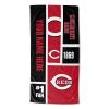 [Personalization Only] Reds Colorblock Personalized Beach Towel