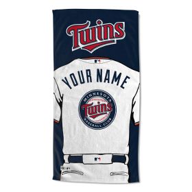 [Personalization Only] Minnesota Twins "Jersey" Personalized Beach Towel