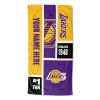 [Personalization Only] Los Angeles Lakers Colorblock Personalized Beach Towel