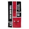 [Personalization Only] Chicago Bulls Colorblock Personalized Beach Towel