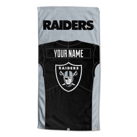 [Personalization Only] Las Vegas Raiders "Jersey" Personalized Beach Towel