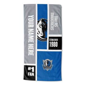 [Personalization Only] Dallas Mavericks Colorblock Personalized Beach Towel