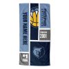 [Personalization Only] OFFICIAL NBA Colorblock Personalized Beach Towel - Memphis Grizzlies