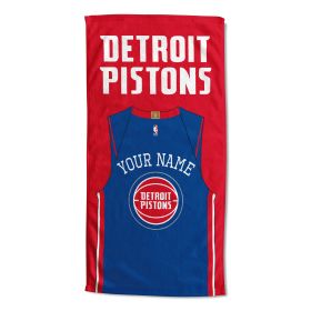 [Personalization Only] Detroit Pistons "Jersey" Personalized Beach Towel