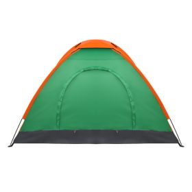 2-Person Waterproof Camping Dome Tent for Outdoor Hiking Survival Orange & Green