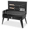 Portable Charcoal Grill Foldable BBQ Suitcase Grill Shelf For Outdoor Camping Picnics Garden Grilling