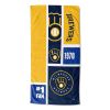 [Personalization Only] Brewers Colorblock Personalized Beach Towel