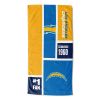 [Personalization Only] LA Chargers Colorblock Personalized Beach Towel