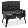 Portable Charcoal Grill Foldable BBQ Suitcase Grill Shelf For Outdoor Camping Picnics Garden Grilling