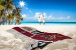 [Personalization Only] OFFICIAL NHL Colorblock Personalized Beach Towel - Arizona Coyotes