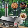 Black 12 Wood Fired Outdoor Pizza Oven - Portable Hard Wood Pellet Pizza Oven - Ideal for Any Outdoor Kitchen - Outdoor Cooking Pizza Maker - Backyard