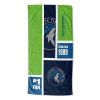 [Personalization Only] Minnesota Timberwolves Colorblock Personalized Beach Towel