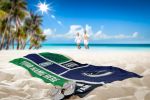 [Personalization Only] OFFICIAL NHL Colorblock Personalized Beach Towel - Vancouver Canucks