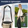 Portable Drink Cooler Insulated Ice Chest with Adjustable Strap