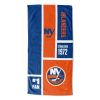 [Personalization Only] OFFICIAL NHL Colorblock Personalized Beach Towel - New York Islanders