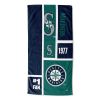 [Personalization Only] OFFICIAL MLB Colorblock Beach Towel - Mariners