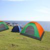 2-Person Waterproof Camping Dome Tent for Outdoor Hiking Survival Orange & Green