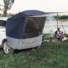 140*180*167cm Silver Tape Hardcore SUV Rear Tent Camping Tent Navy Blue Dark Gray