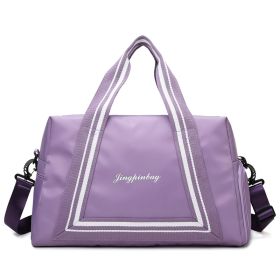 Student Portable Lightweight Storage Bag Waterproof Luggage Bag (Color: Purple)